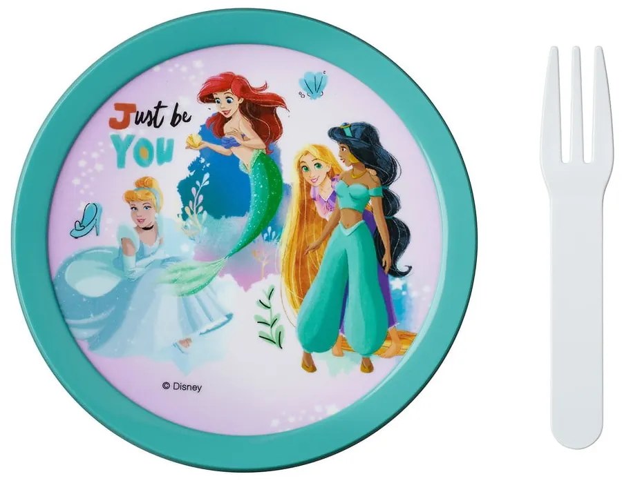 Cutie de gustări pentru copii cu furculiță Disney princess – Mepal