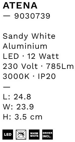 Aplica de perete LED design modern ambiental Atena L