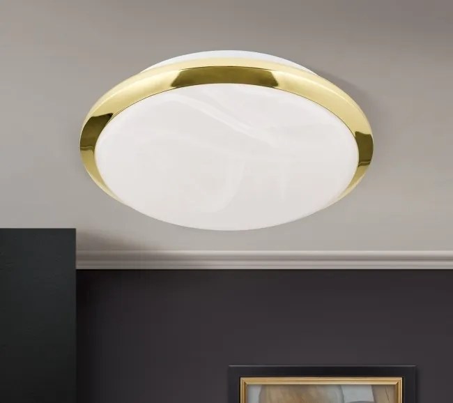 Plafoniera diametru 26cm, Rima shiny brass NU 9-310/26 MS OR