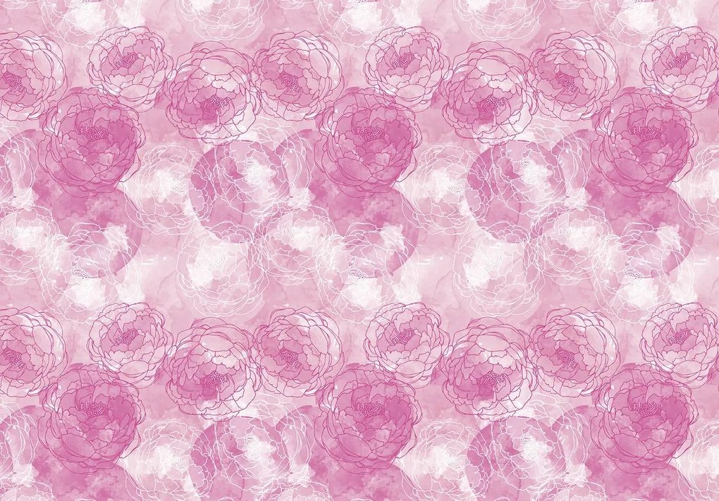 Fototapet - Flori roz (152,5x104 cm)