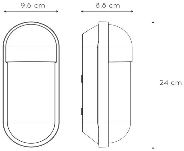 Aplică de exterior Lucide 29897/01/31 CAPSULE 1xE27/15W/230V IP54