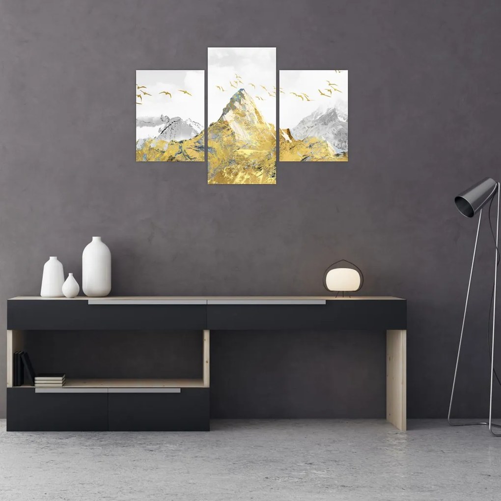 Tablou - Munte auriu (90x60 cm)