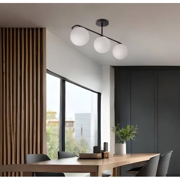 Lustră pe tijă AMADEO 3xE14/40W/230V negru