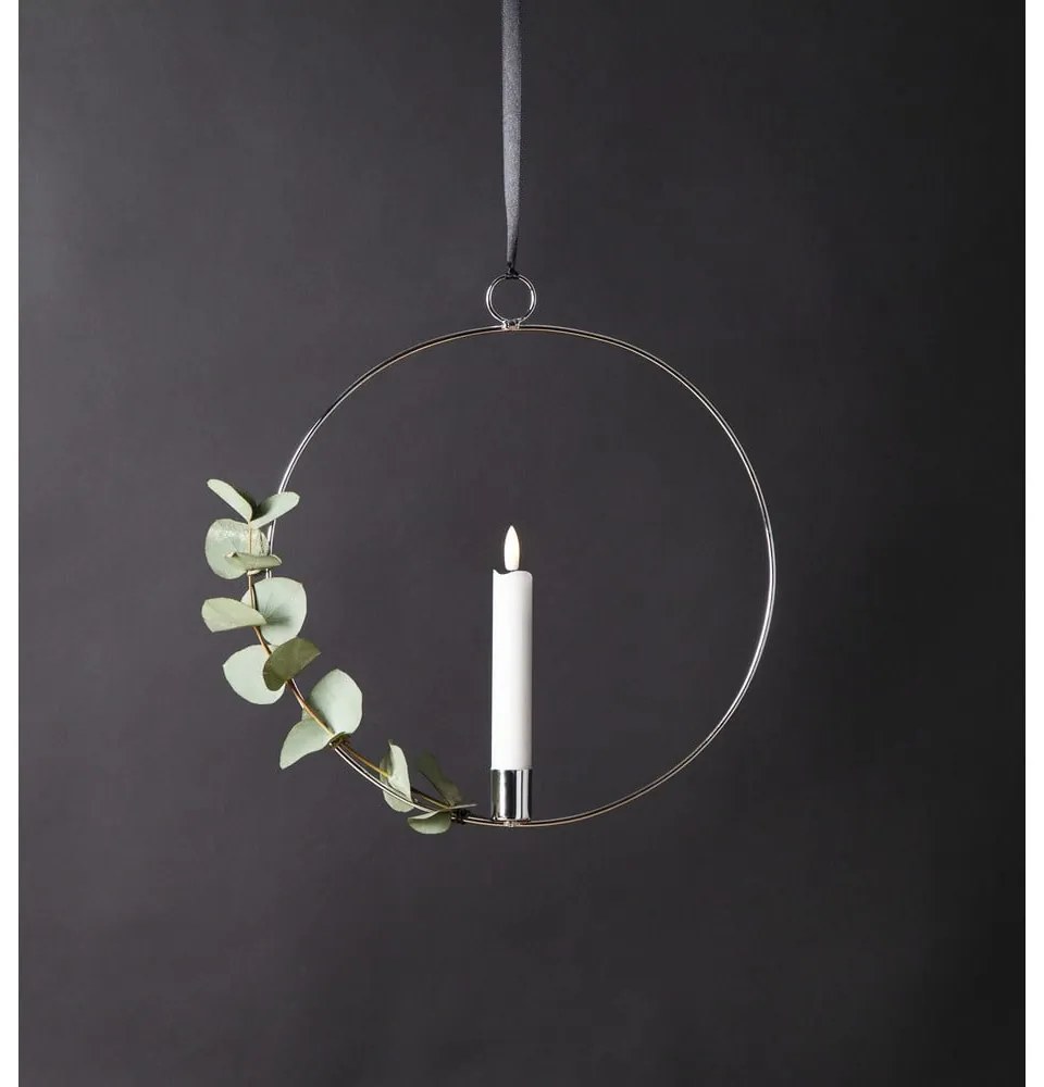 Decorațiune luminoasă argintie Flamme Ring – Star Trading