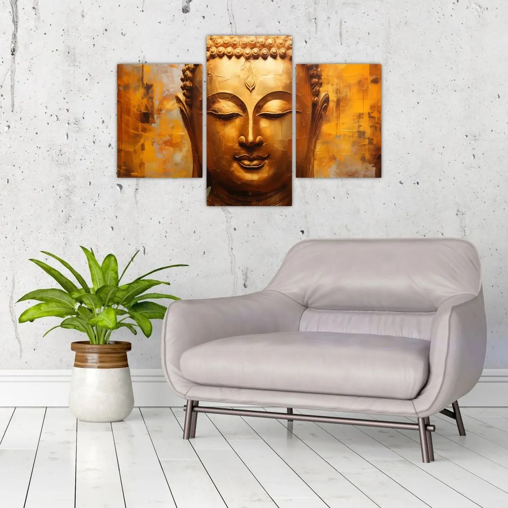 Tablou - Buddha, pictură în ulei (90x60 cm)