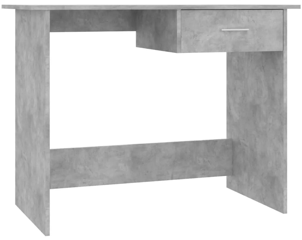 800553 vidaXL Birou, gri beton, 100 x 50 x 76 cm, PAL