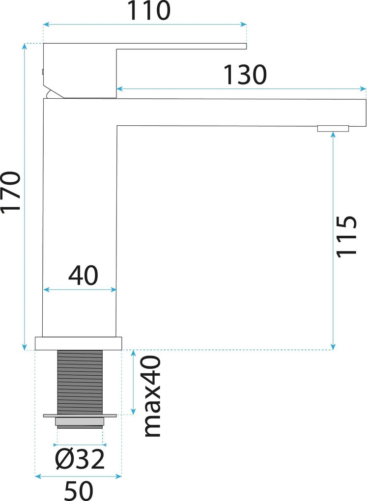 Baterie pentru baie Rea Arlo Black