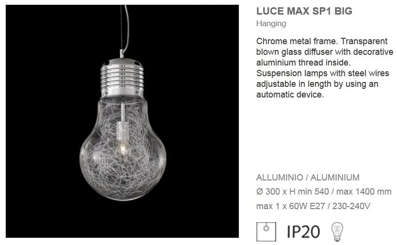 Pendul super modern diametru 30 cm LUCE MAX SP1 Big 033662