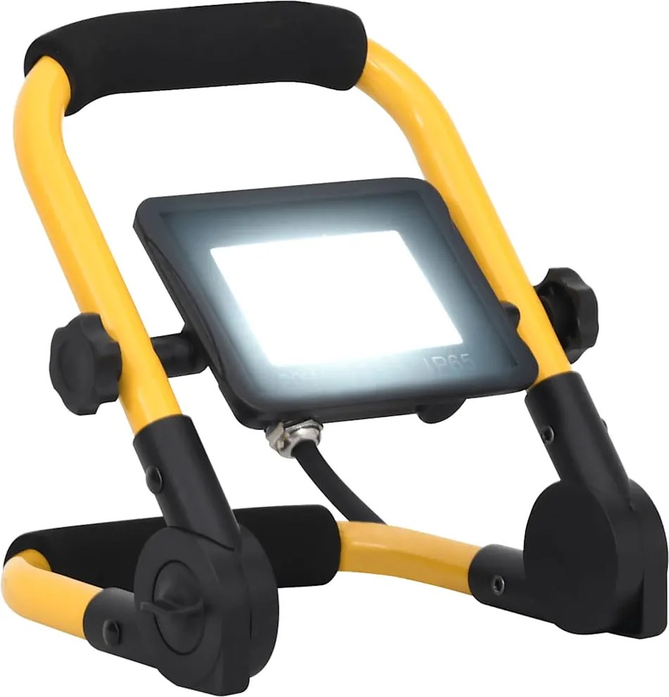 vidaXL Proiector cu LED și mâner, alb rece, 20 W