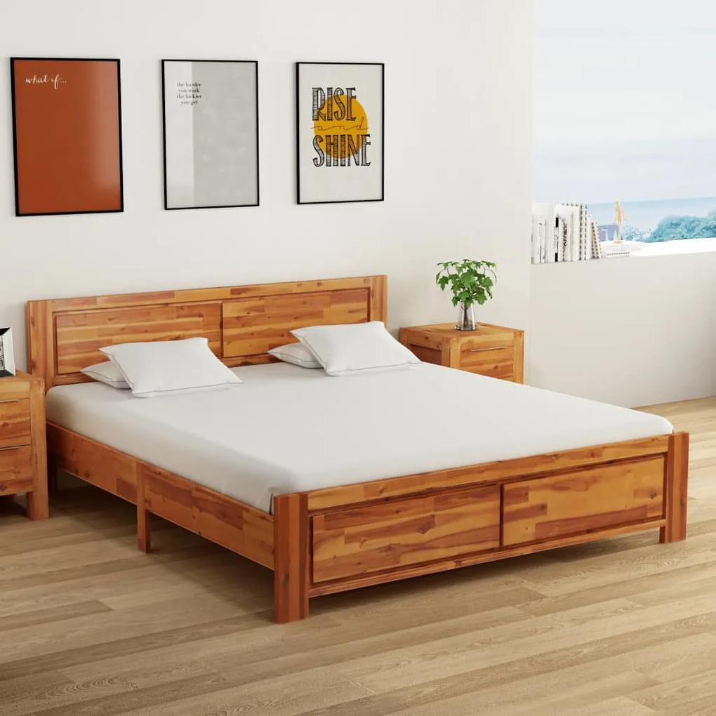 288320 vidaXL Cadru de pat, 180 x 200 cm, lemn masiv de acacia