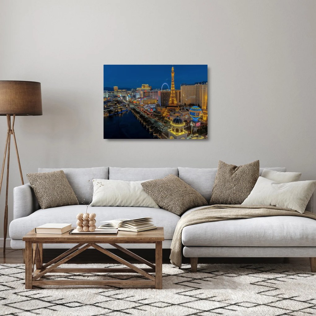 Tablou pe sticlă - Las Vegas (70x50 cm)