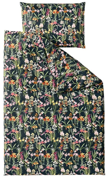 Lenjerie cocolino MYSTIC GARDEN verde inchis Dimensiune lenjerie de pat: 70 x 90 cm | 140 x 200 cm