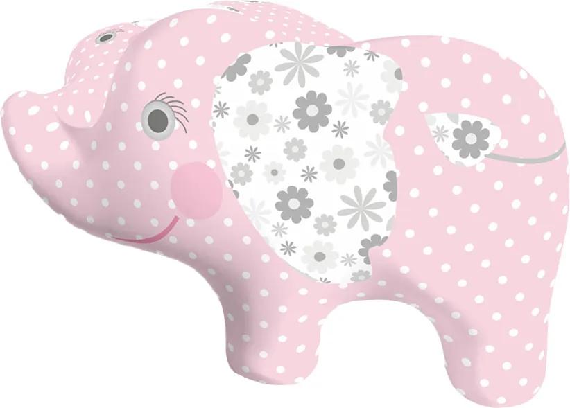 Perna copii Elefant roz 40x40 cm