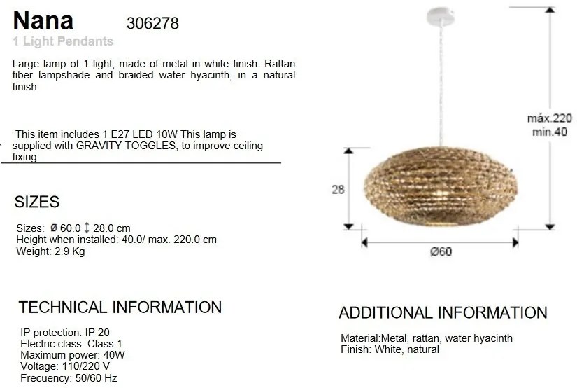 Lustra, Pendul boho style design natural Nana