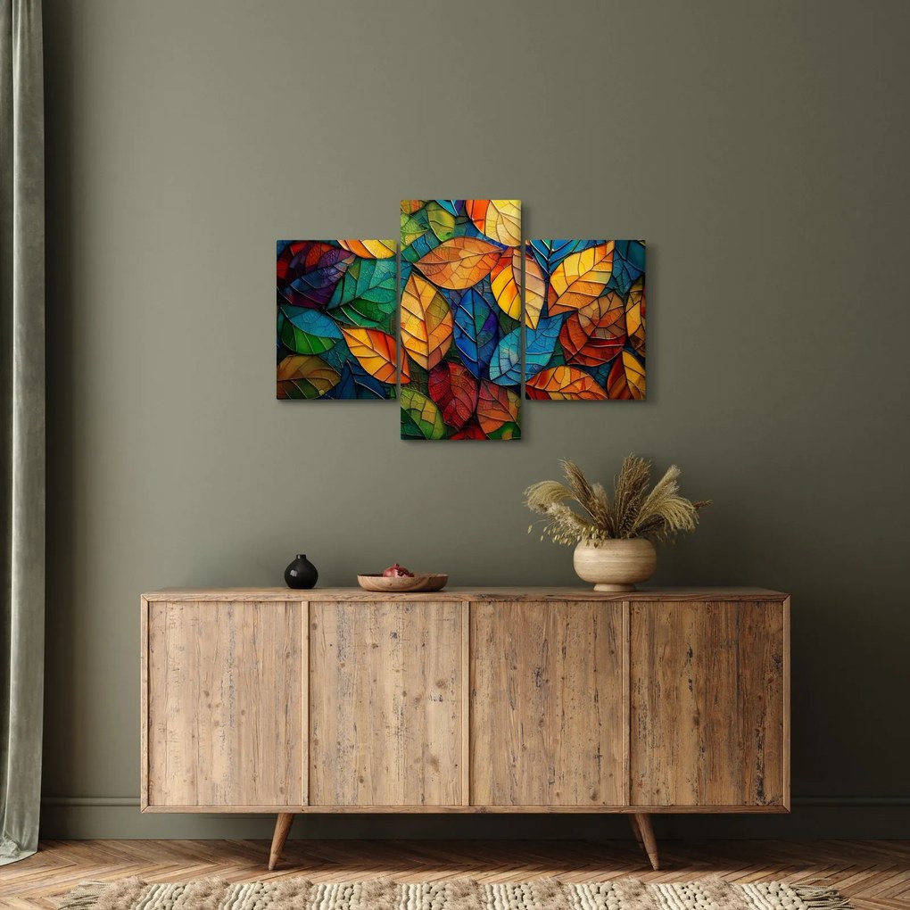 Tablou - Mozaic din frunze (90x60 cm)