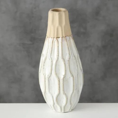 Vaza decorativa din ceramica Malia Crem / Bej, Ø10xH25 cm