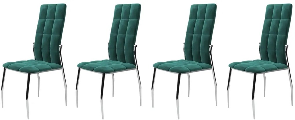 Set 4 scaune K416 velvet verde