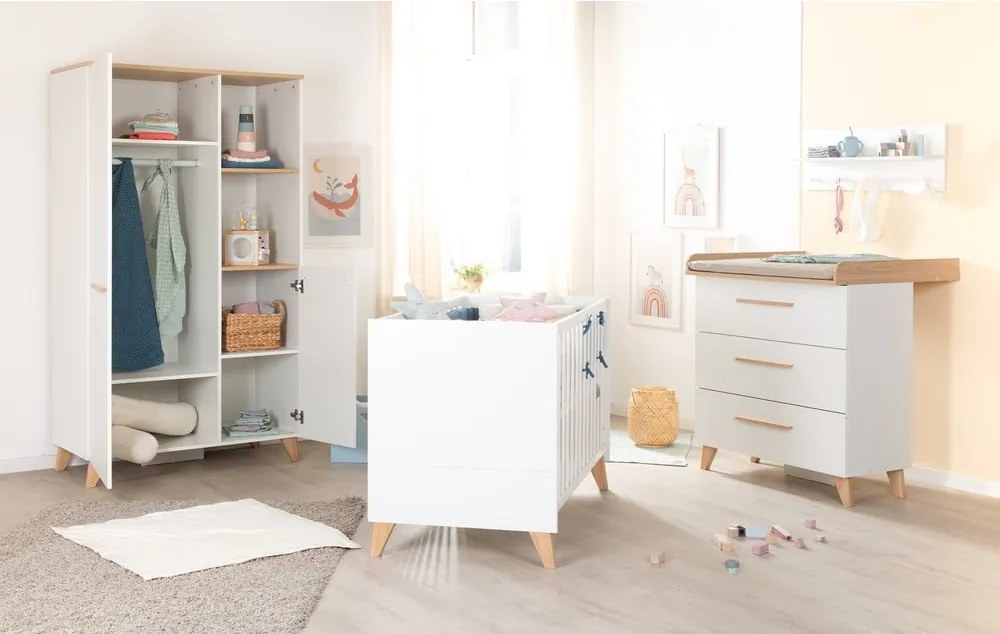 Pătuț alb 60x120 cm Léon – Roba