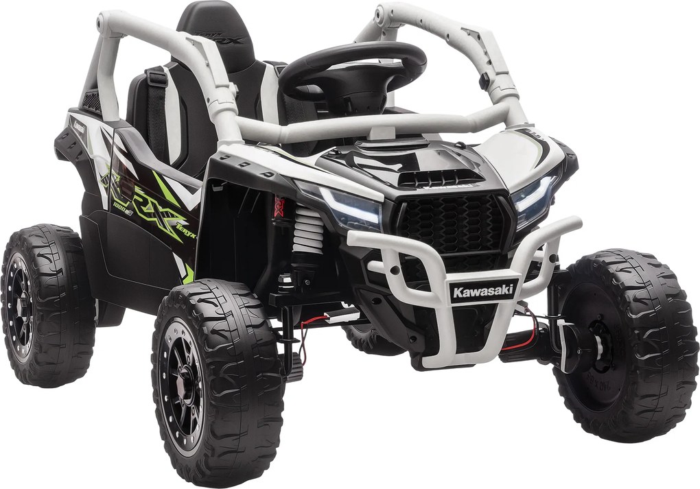 AIYAPLAY Vehicul off-road electric 12V pentru copii, telecomandă, lumini LED, muzică, claxon, pentru copii de 3-8 ani, gri | Aosom Romania