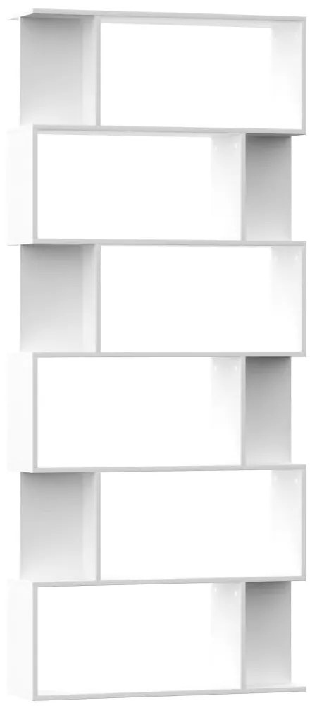 800090 vidaXL Bibliotecă/Separator cameră, alb, 80 x 24 x 192 cm, PAL