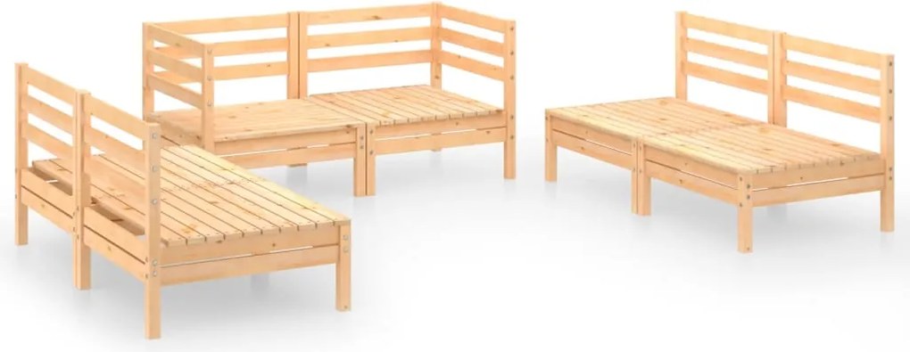 vidaXL Set mobilier de grădină, 6 piese, lemn masiv de pin