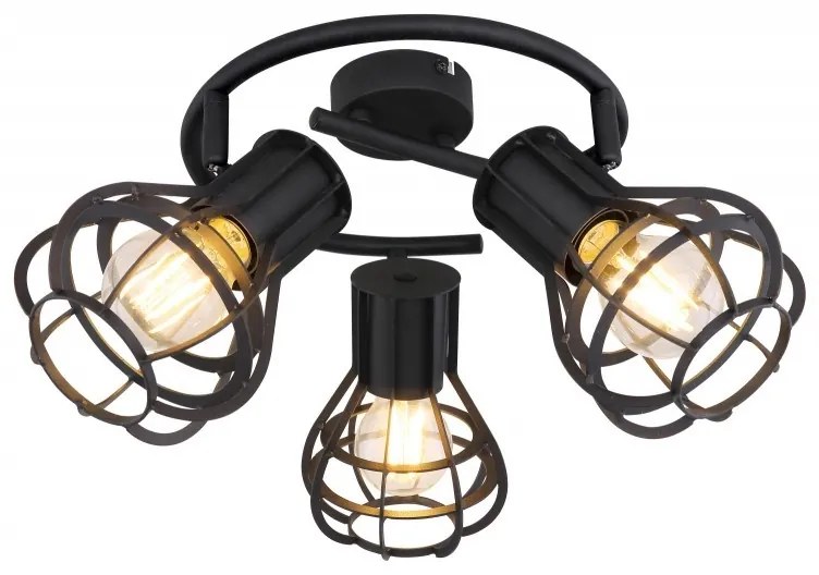 Lustra / plafoniera cu 3 spoturi design modern Clastra negru 15388-3 GL