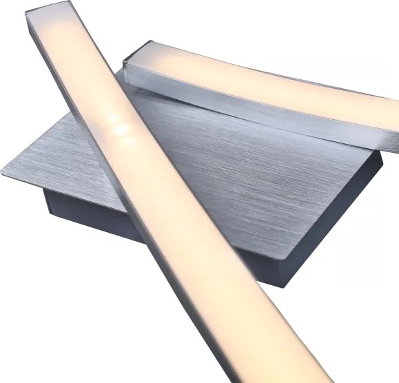 Plafonieră LED 2x 6W, 230V, 3000K, crom mat