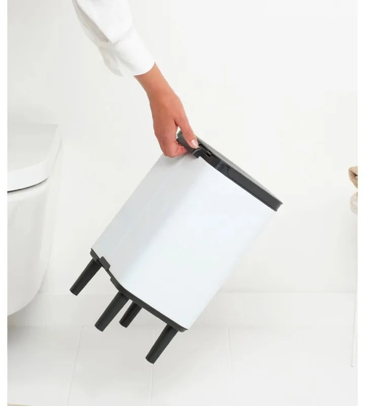 Cos de gunoi Brabantia Bo Small Hi 1006643, 7 L, Deschidere lina si silentioasa, Baza antiderapanta, Alb