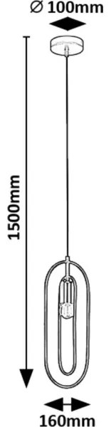 Lustră pe cablu Rabalux 72263 ROVIER 1xE27/40W/230V