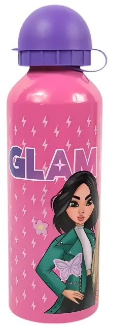 Sticla metalica pentru copii GLAM 500 ml roz