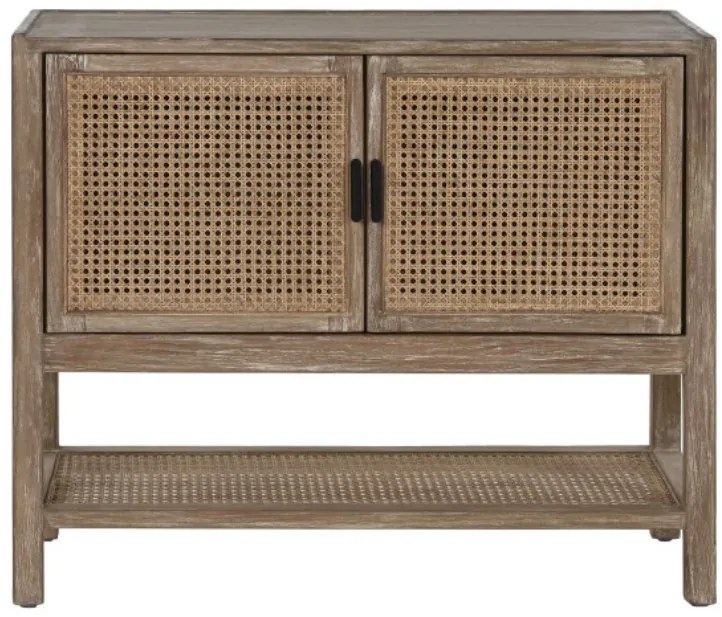Comoda, natur, din lemn de bayur si rattan, Seraphine