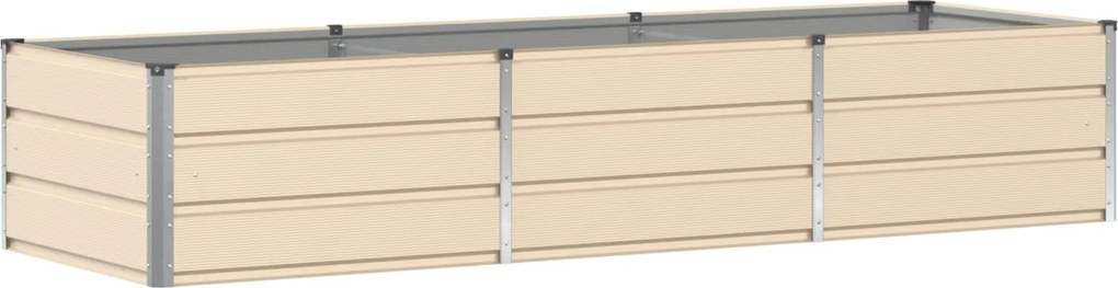 vidaXL Jardinieră Creme 240 x 80 x 45 cm Oțel