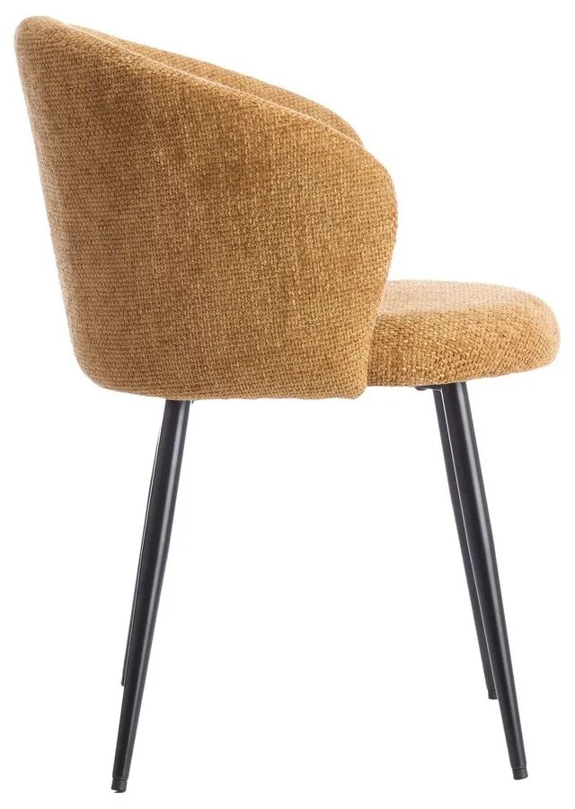 Set de scaune de sufragerie galben ocru 2 buc. din metal Radaja – Light &amp; Living