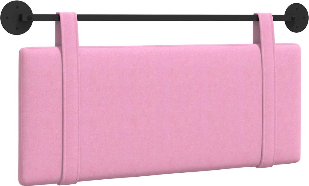 vidaXL Cap de pat suspendat Pe perete Roz 110 x 55 x 5 cm țesătură