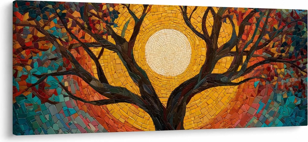 Tablou - Soarele în coroana arborelui vieții (120x50 cm)