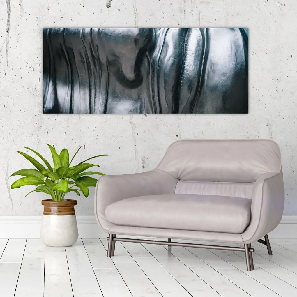 Tablou - Fața din oțel (120x50 cm)