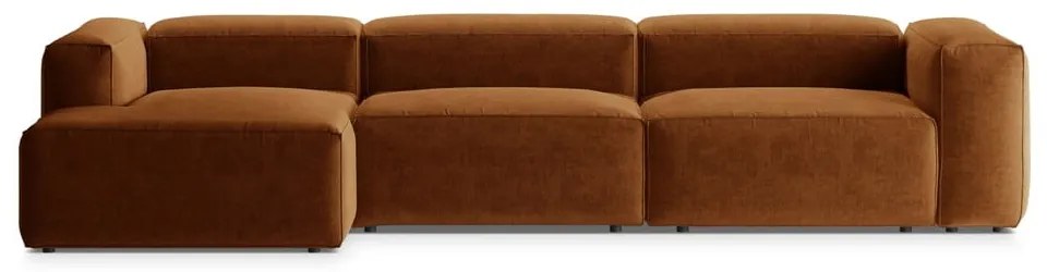 Colțar cărămiziu (cu colț pe partea stângă/cu șezlong) Bergamo – Cosmopolitan Design