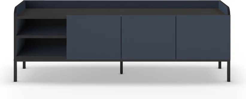 Comodă TV albastră 160x55x42 cm Adara – Marckeric