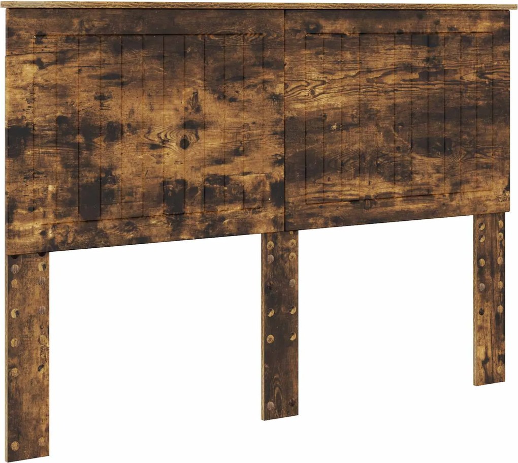 vidaXL Tăblie cap cu headboard Stejar fumuriu 140 cm Lemn compozit