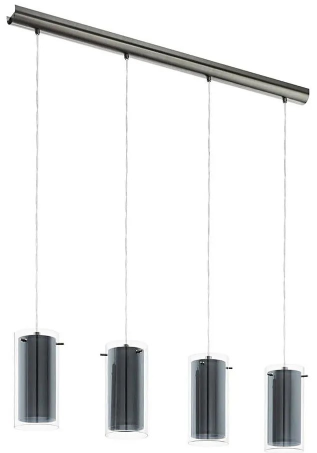 Eglo 99287 - Lustră suspendată cu cablu PINTO textil, 4xE27/16W/230V