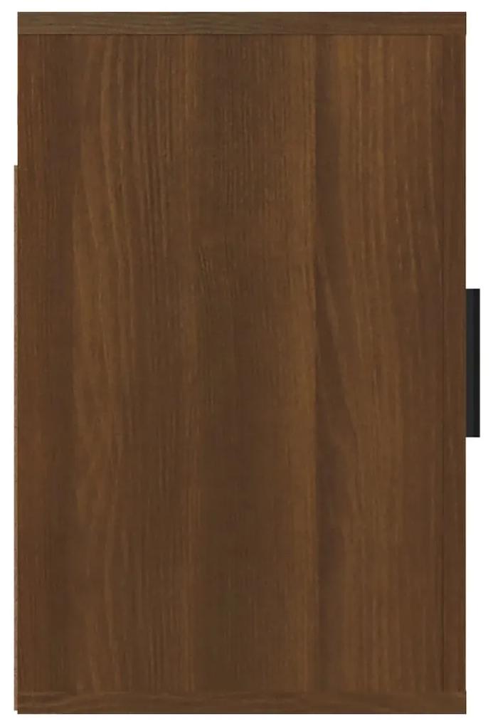 Noptiere de perete, 2 buc., stejar maro, 50x30x47 cm 2, Stejar brun