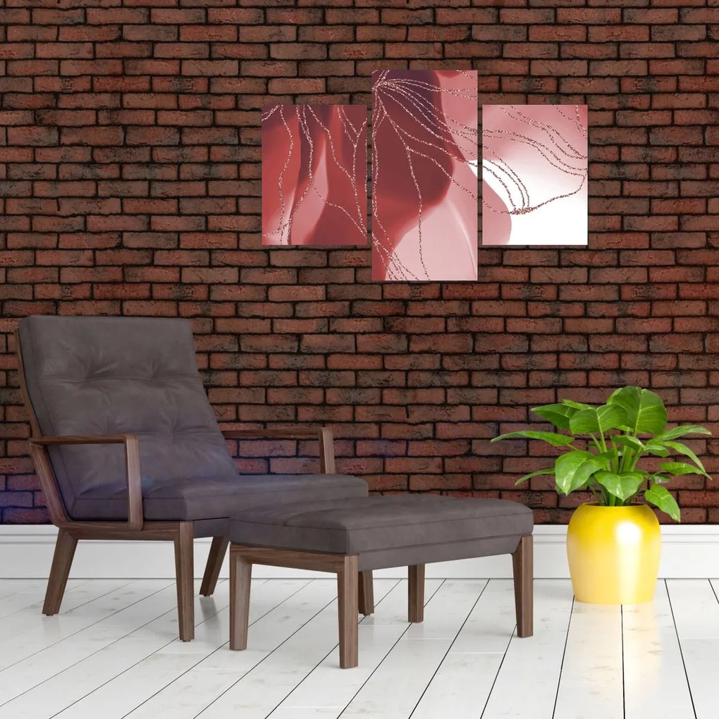 Tablou - Floare abstractă roșie N⁰1 (90x60 cm)