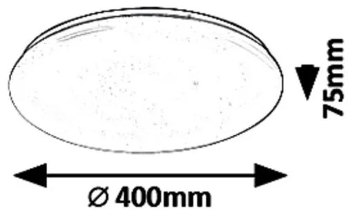 Rabalux 5449 - Lampă de tavan LED dimabilă DANNY LED/36W/230V + telecomandă