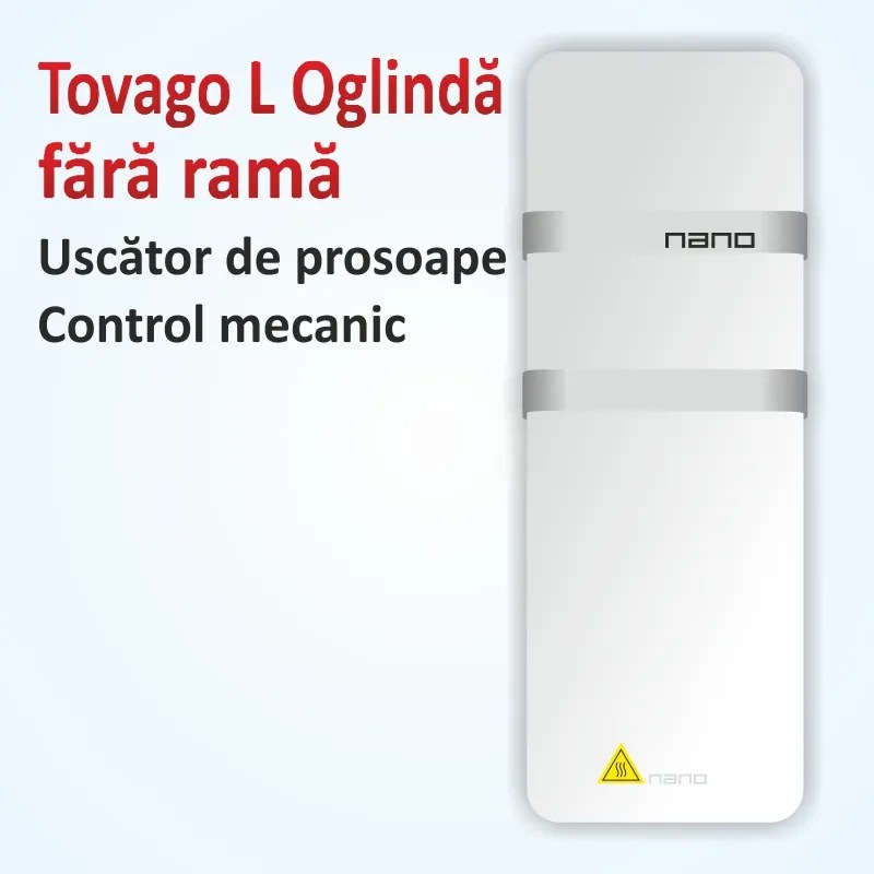 Plasma Termica incalzire infrarosu - Uscator prosoape - Tovago L fara rama 550W - Oglinda - Mecanic