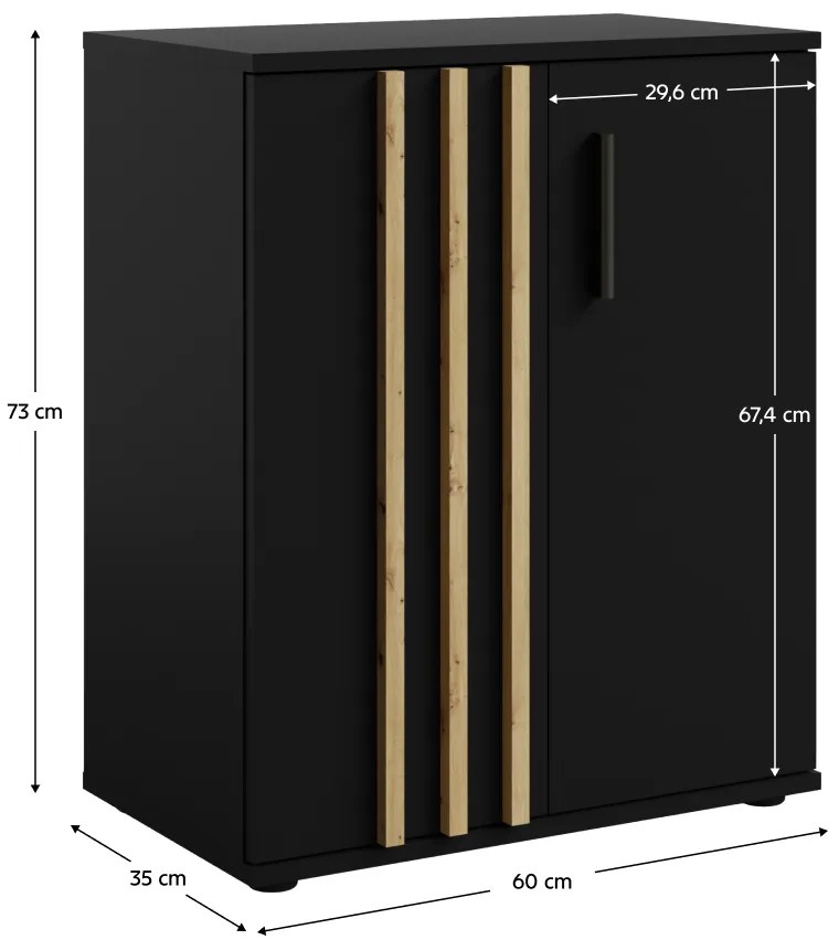 Dulap TOLIS 2D, negru