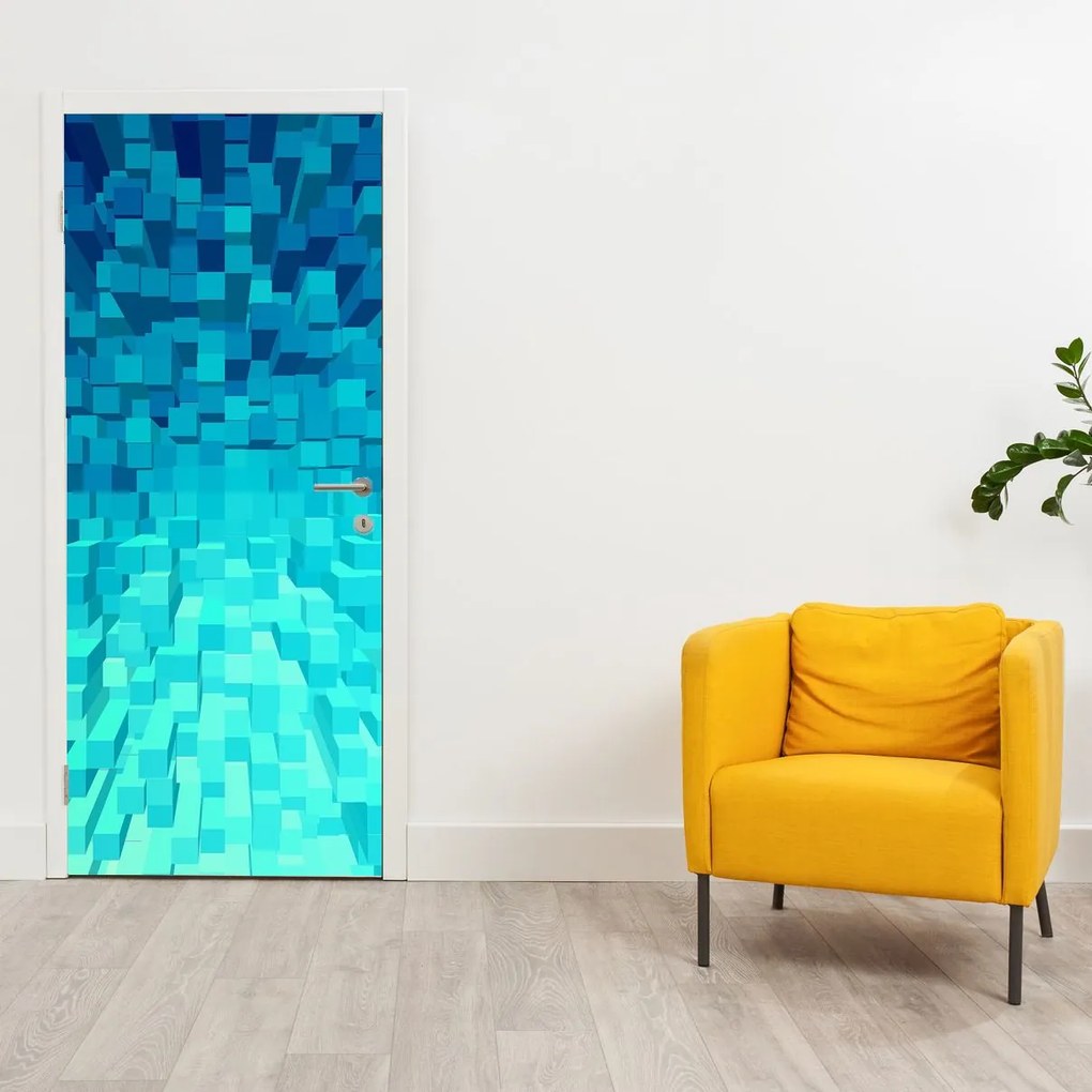 Fototapet pentru ușă - Cuburi abstract (95x205cm)