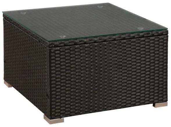 Juskys Set ratan de gradina Punta Cana L - perne negre/crem