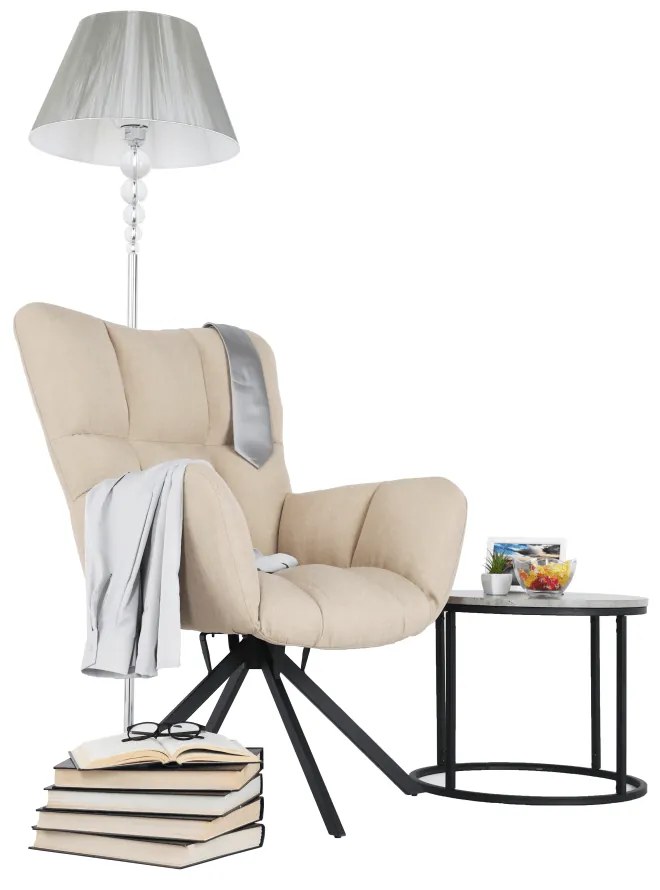 Scaun de design ţesătură bej, KOMODO