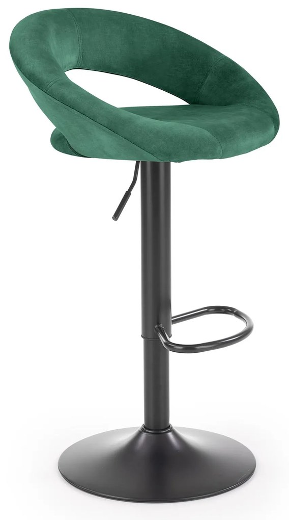 Scaun tip bar Herlinda (verde închis + negru). Promo -7%. 1039562