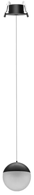 Pendul LED incastrabil design minimalist, KILDA negru MA-8436